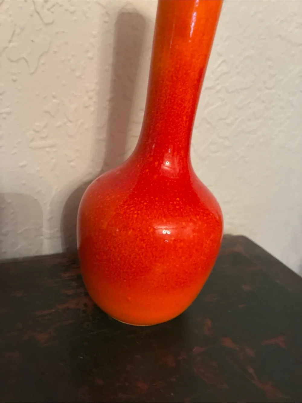 Royal Haeger 7.5” orange vase art pottery MCM